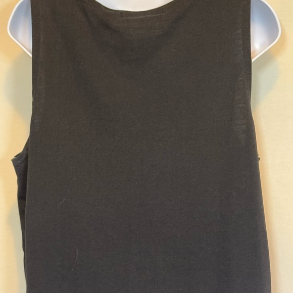 H-92 ChinaWear Black & White Embroidered Sleeveless Summer‎ Blouse Size L - Picture 10 of 14